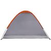 vidaXL Camping Tent Dome 4-Person Grey and Orange Waterproof