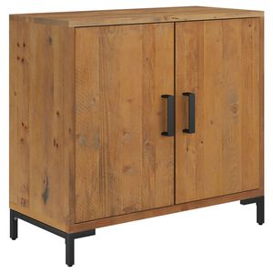 vidaXL Sideboard Brown Solid pinewood Medium Sideboard Rectangular
