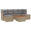 vidaXL Garden Sofa Set Beige, Light Grey