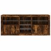 vidaXL Sideboard with LED Lights Smoked Oak 71.5"x14.6"x26.4"