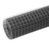 vidaXL Chicken Wire Fence Steel with PVC Coating 82.0x1.6' Grey
