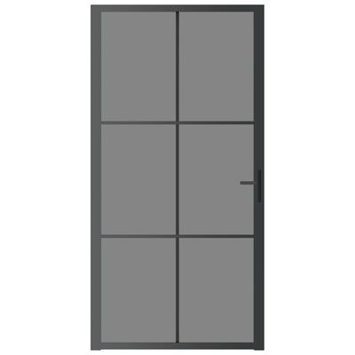 vidaXL Interior Door 40.4"x79.3" Black ESG Glass and Aluminum
