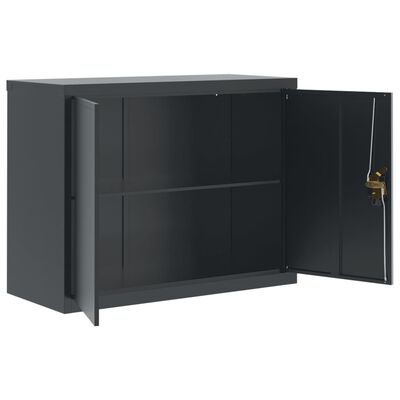 vidaXL File Cabinet Anthracite 35.4"x15.7"x27.6" Steel