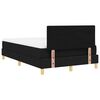 vidaXL LED Box Spring Bed with Mattress Black 47.24 x 78.74 in Fabric