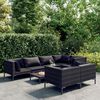 vidaXL Garden Lounge Set Dark Grey, Black