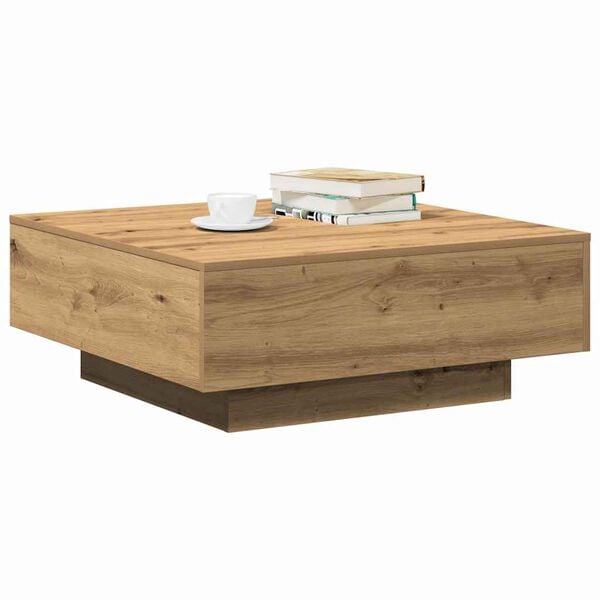 vidaXL Coffee Table Artisan Oak 31.50 x 31.50 x 12.20 in