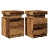vidaXL Bedside Cabinet Set of 2 Old wood Engineered wood