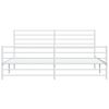 vidaXL Bed Frame White Steel 76 x 80 in Extra Long Bed Frame
