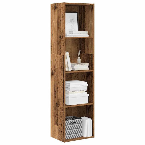 vidaXL Bookcase Old wood Engineered wood 15.7x11.8x59.8 in Modern