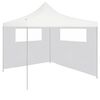 vidaXL Gazebo Sidewalls with Windows 2 pcs White
