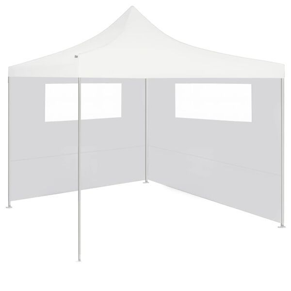 vidaXL Gazebo Sidewalls with Windows 2 pcs White