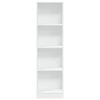vidaXL Bookcase White Engineered wood Tall Bookcase Rectangular