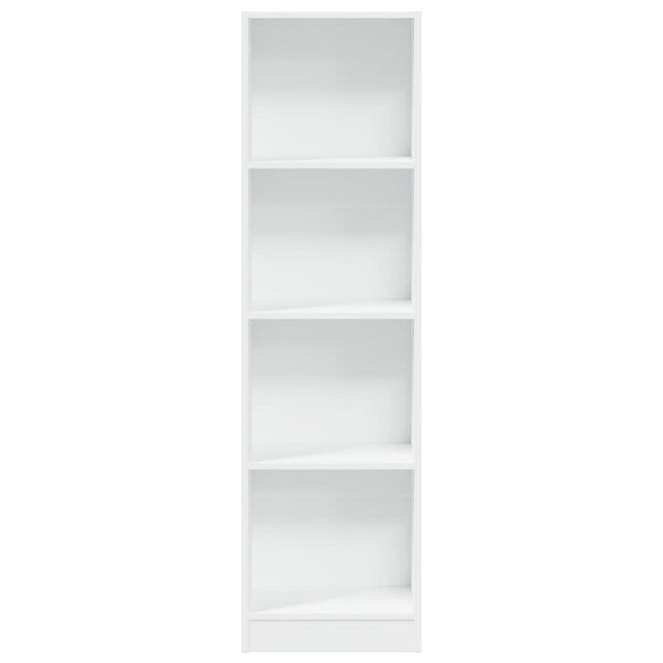 vidaXL Bookcase White Engineered wood Tall Bookcase Rectangular