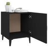 vidaXL Bedside Cabinet Set of 2 Black Engineered wood, Metal Standard