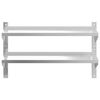 vidaXL Wall Shelf Silver Stainless Steel 39.4 x 9.3 x 23.6 in