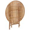 vidaXL Patio Dining Set Set of 4 Natural Bamboo Bamboo, Polyester