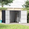 vidaXL Garden Shed Anthracite Galvanized Steel Medium Garden Shed