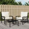 vidaXL Patio Chair Black and Sand