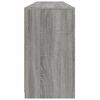 vidaXL Sideboard Grey Sonoma Engineered wood, glass Large Sideboard