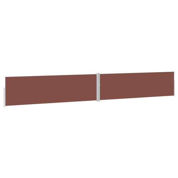 vidaXL Side Awning Brown and grey