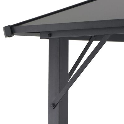 vidaXL Gazebo with Roof Aluminum 9.8'x9.8' Black