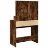 vidaXL Dressing Table Smoked Oak Engineered Wood, Glass 31.5x16.1x53.0 in