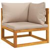 vidaXL Garden Lounge Set Taupe Solid acacia wood Medium Modular