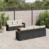 vidaXL Garden Sofa Set Black PE Rattan Large Modular Garden Sofa Set