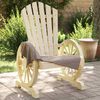 vidaXL Garden Adirondack Chair Set of 4 Natural Wood Solid fir wood