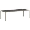 vidaXL Garden Dining Table Grey 98.43 x 39.37 x 29.53 in Poly Rattan