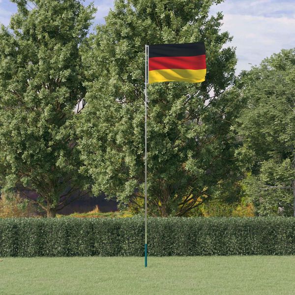 vidaXL Germany Flag Multicolor Aluminum, Polyester Large