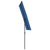 vidaXL Garden Parasol Azure blue 100% polyester, aluminum Large