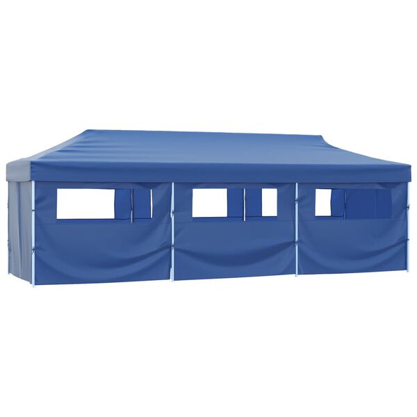 vidaXL Party Tent Blue 600D oxford with PVC coating, powder-coated steel