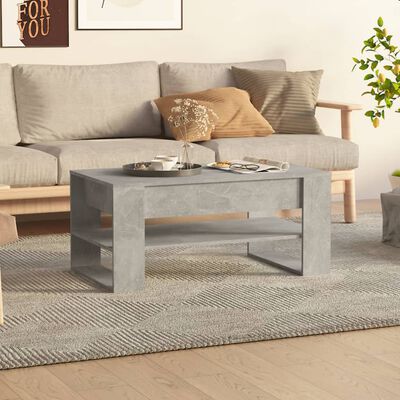 vidaXL Coffee Table Concrete Gray 40.2"x21.7"x17.7" Engineered Wood
