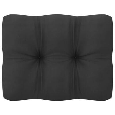 vidaXL Patio Corner Sofa with Anthracite Cushions Solid Pinewood