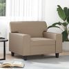 vidaXL Sofa Chair Cappuccino Faux Leather, Polyester, Cotton, Metal, Foam