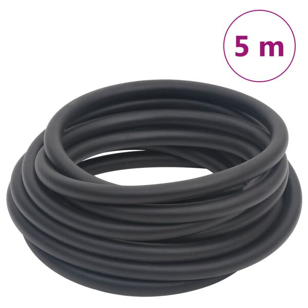 vidaXL Hybrid Air Hose Black 0.6" 16.4' Rubber and PVC