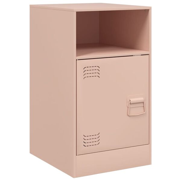 vidaXL Bedside Cabinet Pink Cold-rolled steel Small Bedside Cabinet
