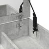 vidaXL Dressing Table Concrete Grey Engineered wood, Glass