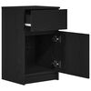 vidaXL Bedside Cabinet Black Engineered wood Standard Bedside Cabinet