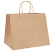 vidaXL Paper Bags 250 pcs with Handles Brown 32x22x24 cm