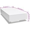 vidaXL Coffee Table High Gloss White MDF with high gloss finish