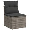 vidaXL Garden Sofa Set Grey PE rattan Large Adjustable Feet