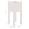 vidaXL Planter White Solid pinewood 12x12x27.6 in Durable Planter