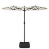 vidaXL Garden Parasol Sand white, dark grey