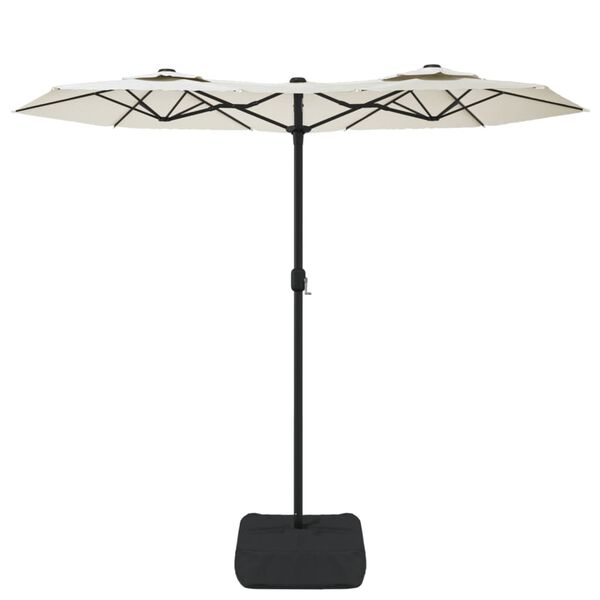 vidaXL Garden Parasol Sand white, dark grey