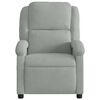 vidaXL Massage Recliner Chair Light Gray Velvet Standard