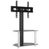 vidaXL Corner TV Stand Black and Silver