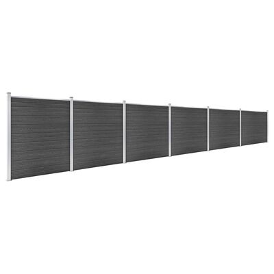 vidaXL Fence Panel Set WPC 411.4"x73.2" Black