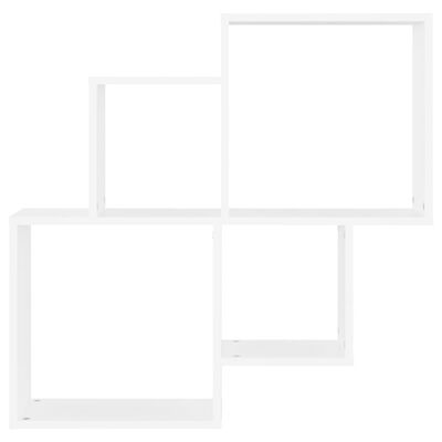vidaXL Wall Cube Shelf White 31.5"x5.9"x30.9" Engineered Wood